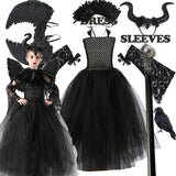 Girls' Maleficent-Inspired Halloween Tulle Dress