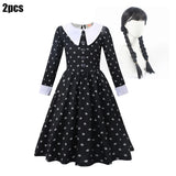 Girls' Gothic Black Mesh Fluffy Dress