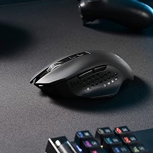 Redragon M656 Gainer Wireless Gaming Mouse, 4000 DPI 2.4Ghz Wireless Gamer Mouse w/ 5 DPI Levels, 7 Macro Buttons, Red LED Backl