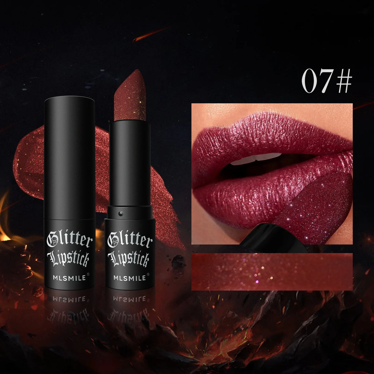 7-Color Sparkling Glitter Lipstick