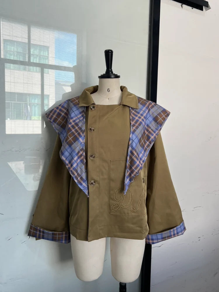 Casual Women's Double Sided Coats Long Sleeve Turn-Down Collar Long Sleeve Pocket Lady Jacket 2025 Autumn Fashion Female Outwear 5