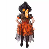 Baby Halloween Costume Girls Princess Spider Mesh Dress Children Vampire Performance Elegant Clothes Witch Dresses 1-6 Y 5