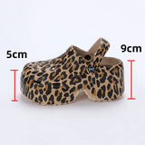 Leopard Platform Clogs for Women: Chunky Wedge Sandals with Closed Toe - Summer 2023 6