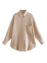Vintage Oversized Button-Up Blouse