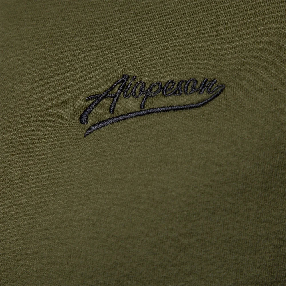 AIOPESON Men's T-shirts 100% Cotton Long Sleeve O-neck Pactwork Casual T Shirts for Men New Spring Designer Tees Men Clothing 4