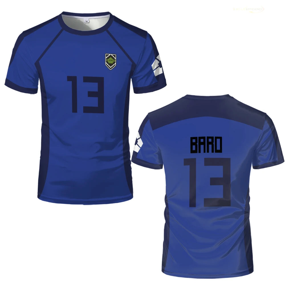 Anime Japanese Blue Lock Isagi Yoichi Football Jersey T-shirt Cosplay Hyoma Chigiri Meguru Bachira Tee Original Children Clothes 6