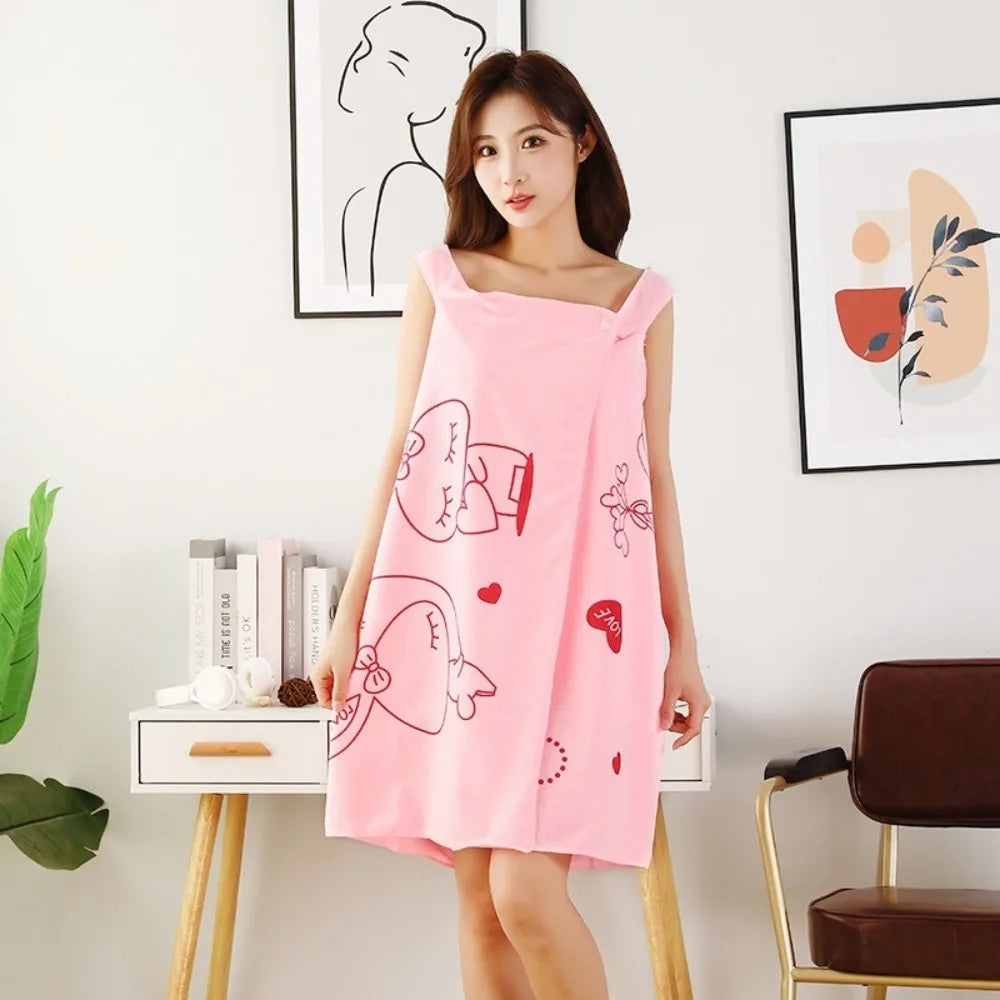 Women’s Wearable Plush Bath Skirt