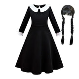 Kids' Wednesday Inspired Ruffle Dress