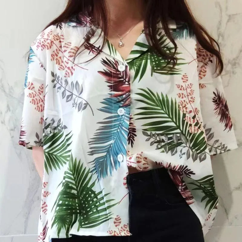 Women's Fashion Casual Loose Short Sleeve Shirt 5