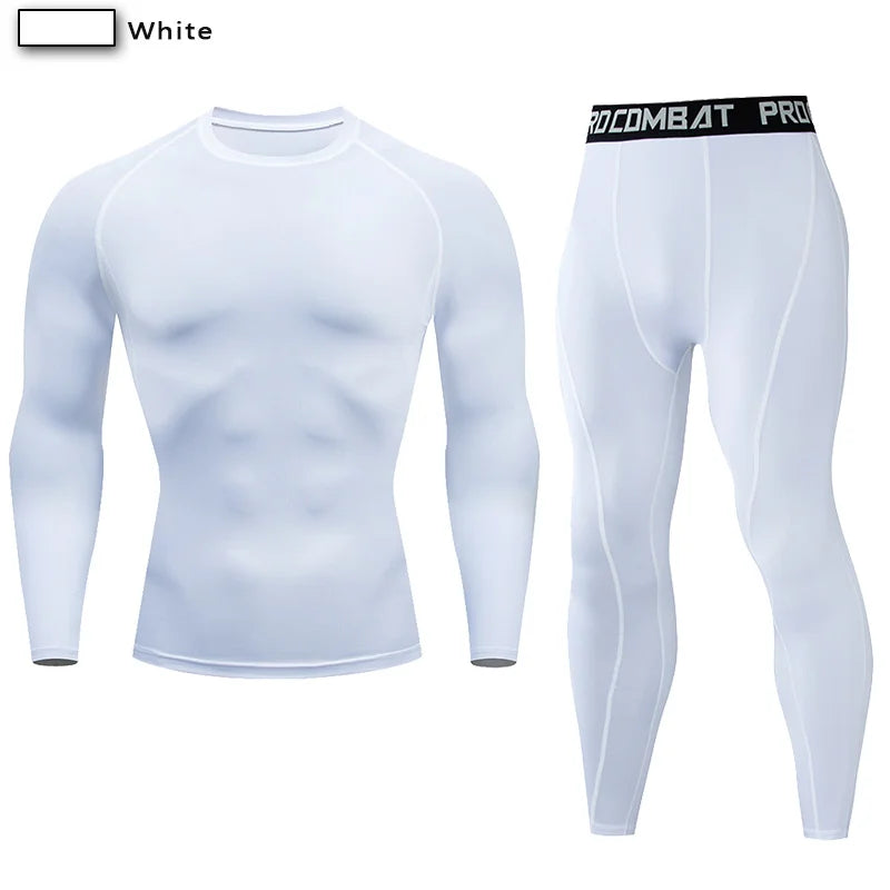 2pcs Men Compression Sportswear Suit GYM Tight Sports Yoga Sets