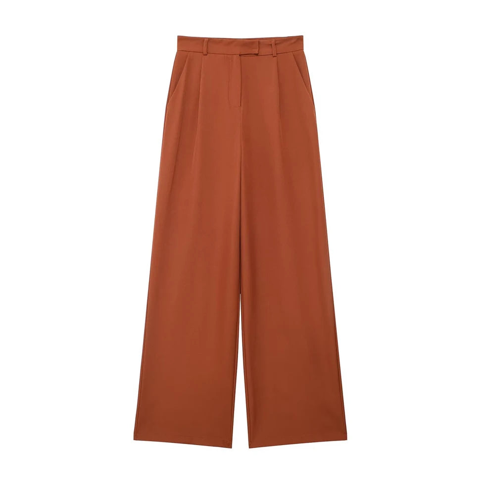 Vintage High-Waist Wide-Leg Trousers