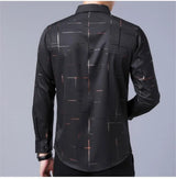 Men's Casual and Fashionable Long Sleeved Printed Shirt, Non Ironing and Wrinkle Resistant Business Top TheFashionFever 6