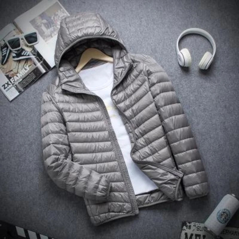 New Autumn And Winter Down Jacket Men's Fashion Hooded Super Light Warm Slim Coat Down Jacket Men's Coat 5
