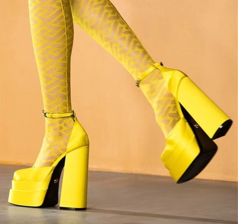 New Fashion Women Pumps Retro Mary Janes Chunky Heels Sandals Spring Platform Dress Party Wedding Basic Shoes 3