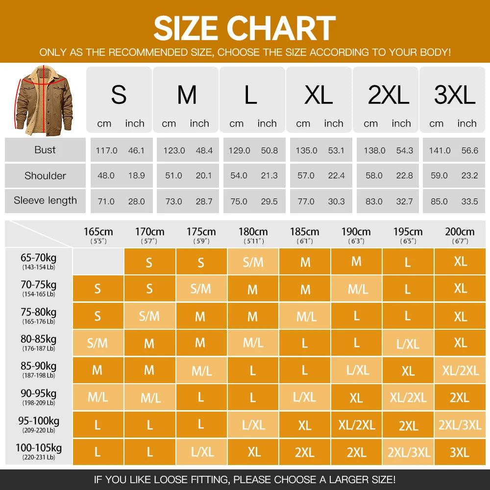 Men's Jackets Winter Warm Waterproof Fleece Lined High Quality Multi-color Coat Comfortable Casual Outerwear US Size 6
