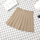 Brown Skirt Ladies 2022 Summer Clothes Women's High Waist Harajuku Korean Style Black Mini Pleated Skirt For School Girl Uniform 9