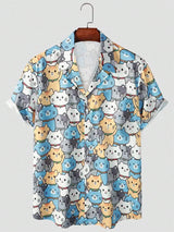Men's 3D Cat Hawaiian Shirt - Summer Fashion, Short Sleeve 2