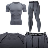 2pcs Men Compression Sportswear Suit GYM Tight Sports Yoga Sets 5