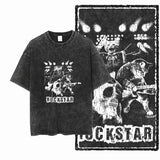 COOLMIND DB cat Printed Cotton Acid Washed Exclusive Graphic Unisex T Shirt Cool Streetwear Men Tshirts Big Size Tee for men 5