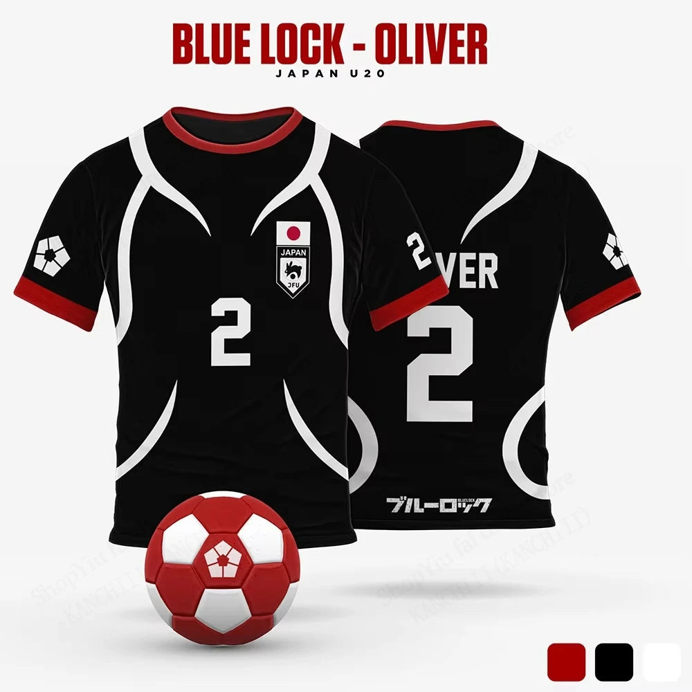 Mens Anime Jersey Blue Lock Sae Itoshi Role Playing 3d Print T-shirt Men Women Fashion Oversized Short Sleeve T shirt Breathable 5