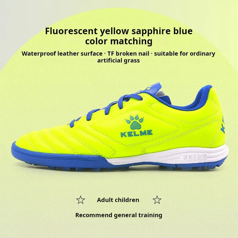 Kelme Tf Broken Nail Football Shoes Adult Youth Non-slip Football Shoes Artificial Grass Five-a-side Game Football Shoes Sports