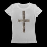 Women 90s Vintage Clothing T-shirts Goth Kawaii Girl Emo Kpop Goth Baby Tees Harajuku Cross Hot Stamping Y2k Clothes Streetwear 2