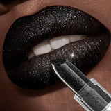 Waterproof Glitter Lipstick Sexy Black Lip Gloss Shiny Lip Tint  Cosmetics Halloween Lips Makeup 2