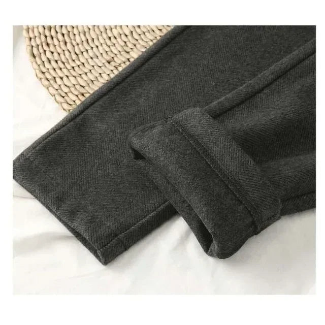 Woolen Pants Women's Harem Pencil Pants 2023 Autumn Winter High Waisted Casual Suit Pants Office Lady Women Trousers 7