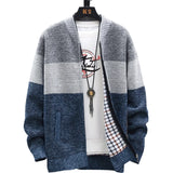 Autumn Winter Cardigan Sweater Men Fleece Zipper Sweaters 5