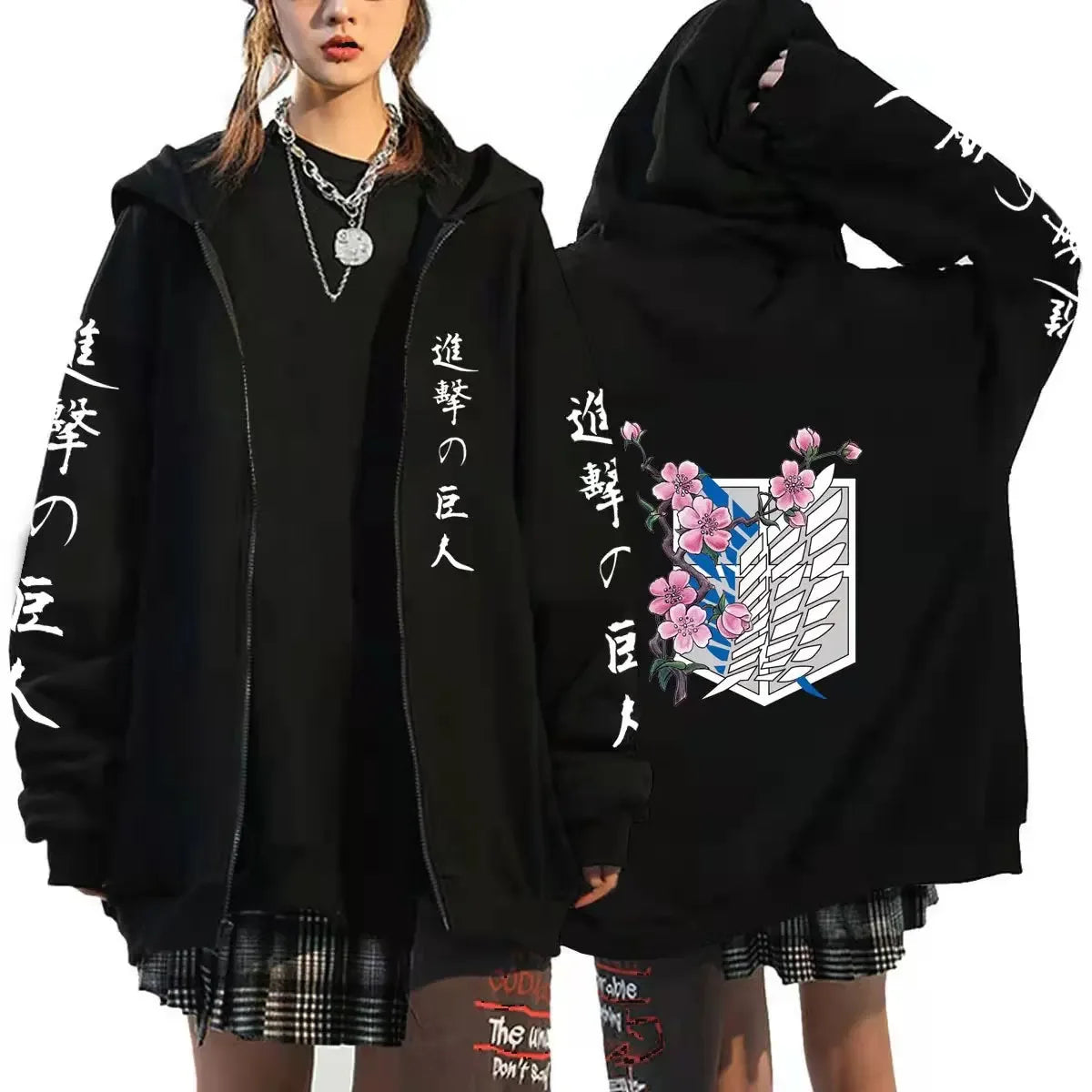 Women’s Anime Zip-Up Sports Hoodie