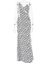 JULISSA MO Sexy Backless Print Dots Flower Women Maxi Dress Spaghetti Strap Evening Dress Autumn Skinny Elegant Party Clubwear 6