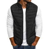 Aiwetin Men' Sleeveless Vest Jackets Winter Fashion Male Cotton-Padded Vest Coats Men Stand Collar Warm Waistcoats Clothing 5XL 4