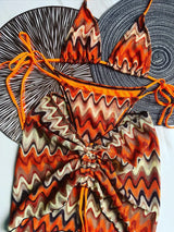 Women’s Maple Leaf Three-Piece Swimsuit Set