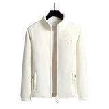 Women’s Winter Polar Fleece Letter Print Zip-Up Jacket