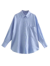 Vintage Oversized Button-Up Blouse