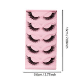 5 Pairs Cat Eye Lashes Faux Mink Eyelashes Natural long Manga Lashes Winged End Eye Elongated Eyelashes Fake Lashes Makeup 4