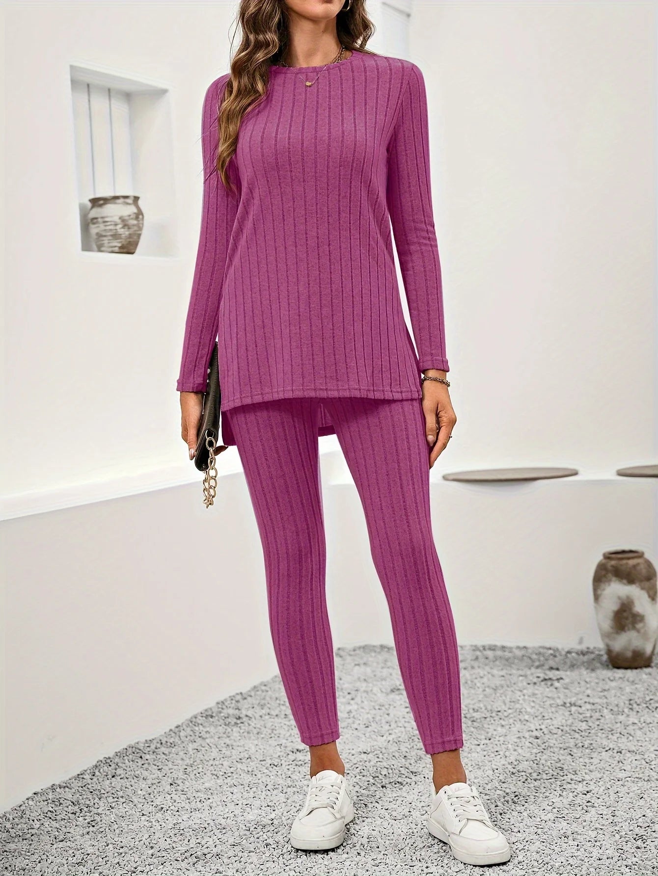 Long Sleeve New Pure Color Leisure Slim Fashion Temperament Suit 4