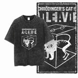 COOLMIND DB cat Printed Cotton Acid Washed Exclusive Graphic Unisex T Shirt Cool Streetwear Men Tshirts Big Size Tee for men 4