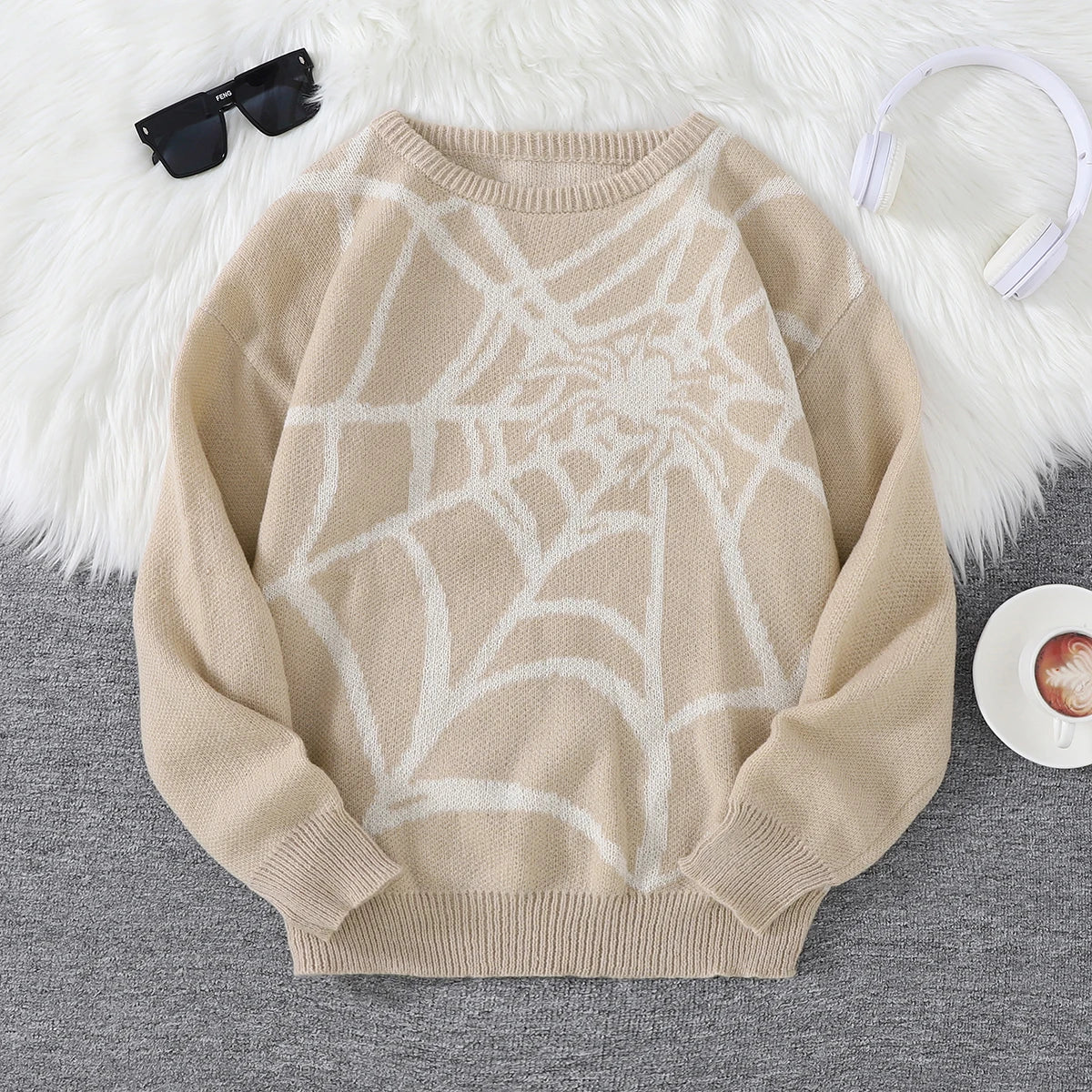New-Popular-Autumn-and-Winter-Spider-Web-Jacquard-Pattern-Pullover-Sweater-Casual-Round-Neck-Knitted-Men
