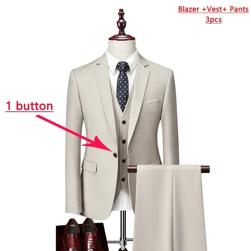 Men’s Premium 3-Piece Formal Suit Set