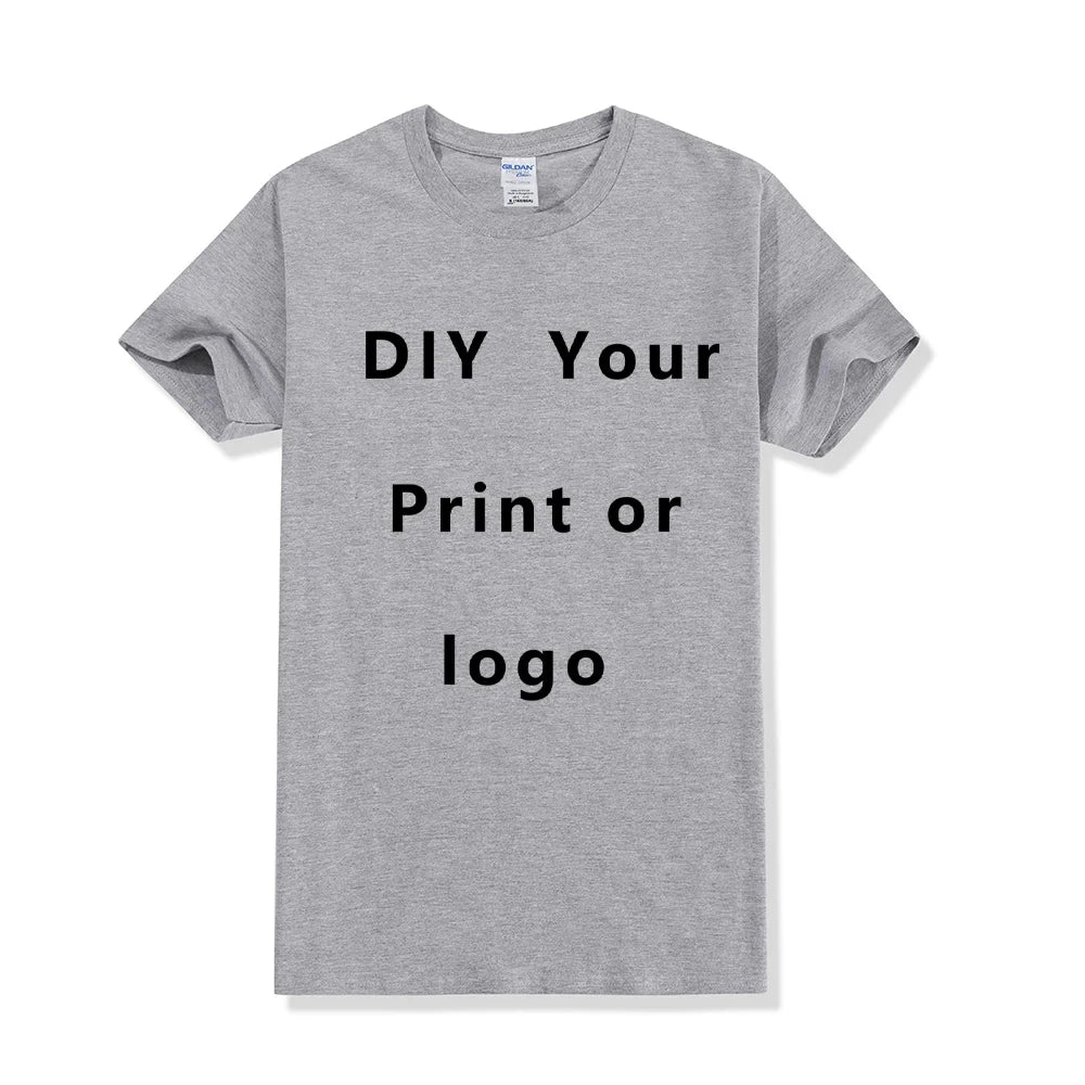 Custom T shirt Women Men Customised Printed 100% Cotton Short Sleeve Your Logo Photo Brand Text Tee Personalize Graphic Clothing