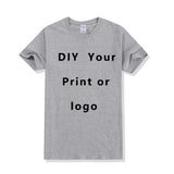 Custom T shirt Women Men Customised Printed 100% Cotton Short Sleeve Your Logo Photo Brand Text Tee Personalize Graphic Clothing