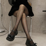 SP&CITY Dot Printed Transparent Sexy Women's Pantyhose Breathable Tights Anti Stripping Silk Arbitrarily Cut Thin Stocking 4