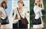 Hobo Shoulder Bags for Women Soft Vegan Leather Shoulder Handbag Versatile Large Capacity Tote Underarm Shoulder Bag Purses ﻿