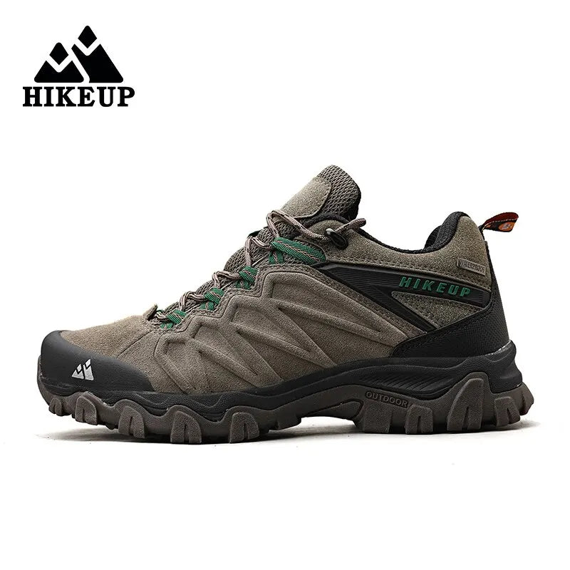 High Quality Leather Hiking Shoes Durable Outdoor Sport Men Trekking Leather Shoes Lace-Up Climbing Hunting Sneakers