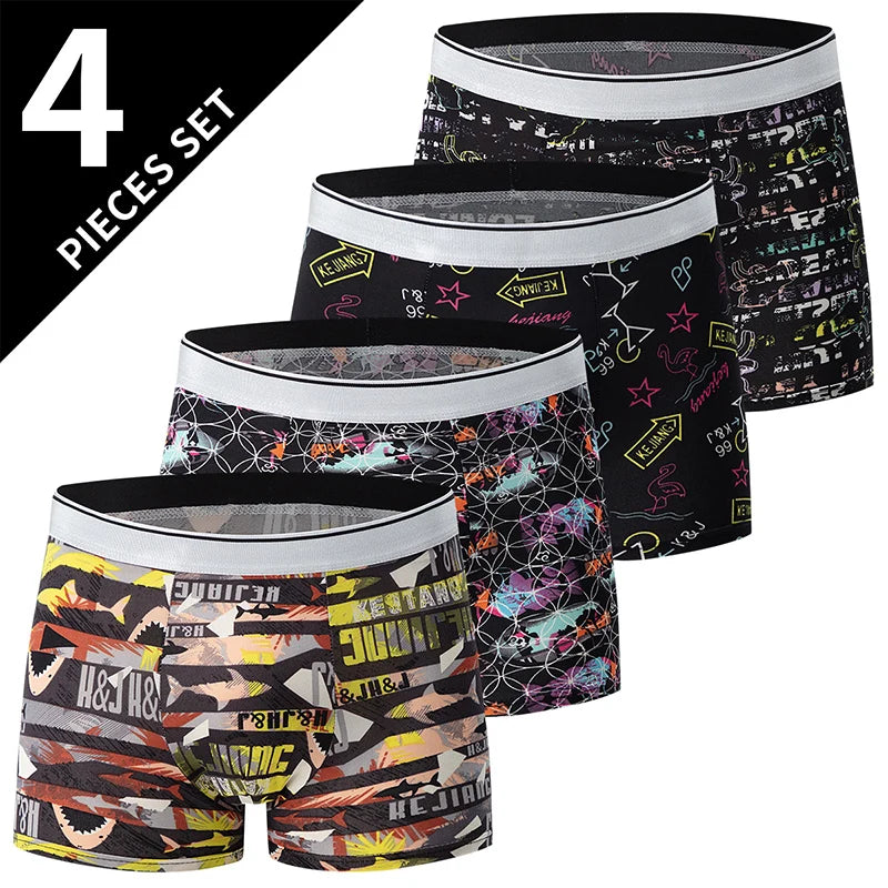 Men’s 4-Pack Fashion Printed Boxers