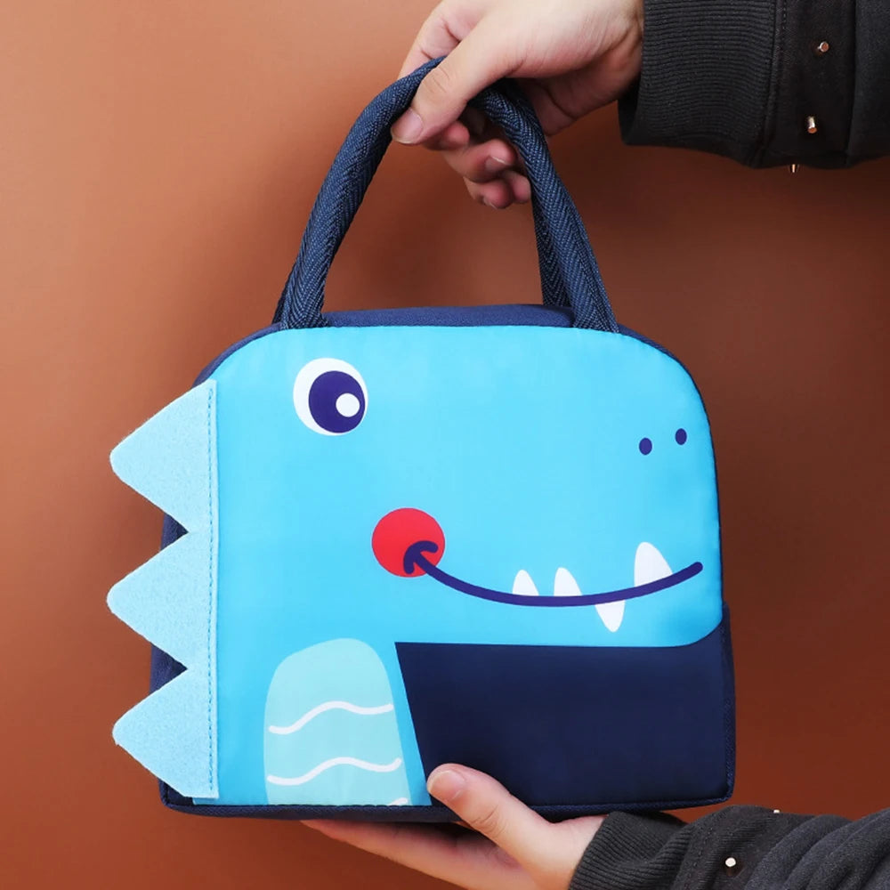 3D Three-Dimensional Bento Bag Cute Cartoon Bento Bag Lunch Bag Handbag Storage Insulation Bag Canvas Lunch Box Bag Ice Pack 4