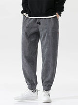 Baggy Corduroy Harem Pants Men | Solid Color Loose Sweatpants | Winter Casual Trousers 4
