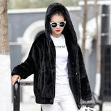 Casual And Fashionable Hooded Jacket 2025 Autumn/Winter Collection Loose Plush Warm Long-sleeved Short Jacket With Fleece Zipper 4
