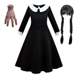 Kids' Wednesday Inspired Ruffle Dress